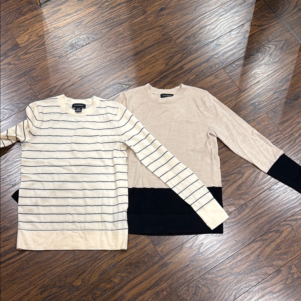 Club Monaco wool Striped and Color Block Sweaters (2/for)
